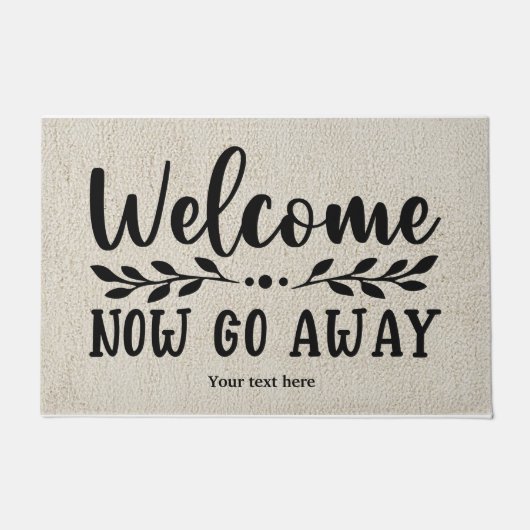 ようこそ、今すぐドー遠くにマット ドアマット (正面)