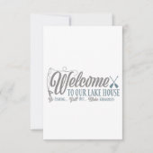 ようこそ「我々のレイクハウスへ」引っ越し祝いパーティー招待状 招待状 (正面)