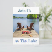 ようこそ「我々のレイクハウスへ」引っ越し祝いパーティー招待状 招待状 (スタンド正面)