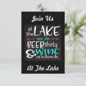 ようこそ「我々のレイクハウスへ」引っ越し祝いパーティー招待状 招待状 (スタンド正面)