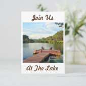 ようこそ「我々のレイクハウスへ」引っ越し祝いパーティー招待状 招待状 (スタンド正面)