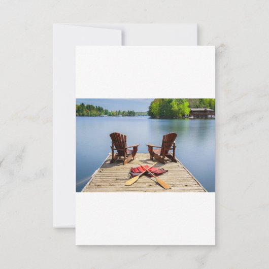 ようこそ「我々のレイクハウスへ」引っ越し祝いパーティー招待状 招待状 (裏面)