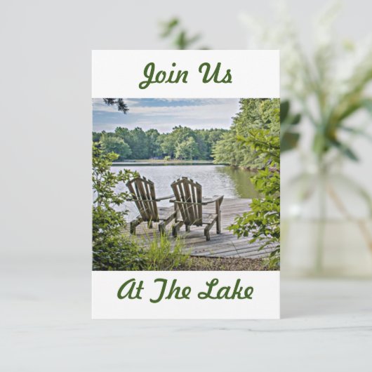 ようこそ「我々のレイクハウスへ」引っ越し祝いパーティー招待状 招待状 (スタンド正面)