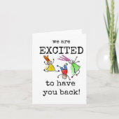 ようこそ、我々はあなたが戻って来ることを興奮している カード (正面)