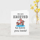 ようこそ、我々はあなたが戻って来ることを興奮している カード (黄色い花)