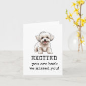 ようこそ、戻って来て興奮 カード (黄色い花)