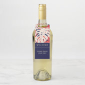 ようこそ |熱帯のヤシの葉 |休暇レンタルボット ボトルネックタグ (ボトル)