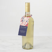 ようこそ |熱帯のヤシの葉 |休暇レンタルボット ボトルネックタグ (アングル)