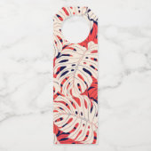 ようこそ |熱帯のヤシの葉 |休暇レンタルボット ボトルネックタグ (裏面)