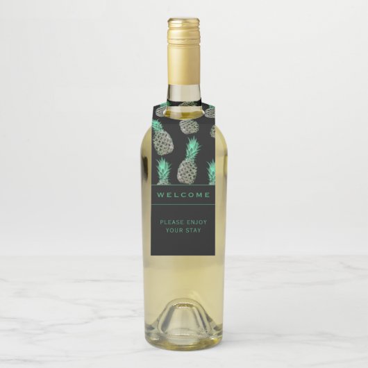 ようこそ |熱帯産のリンゴ |休暇レンタル ボトルネックタグ (ボトル)