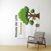 ようこそ 私たちの小さなハチの赤ちゃん シャワータペストリー タペストリー (インサイチュ)