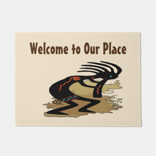 ようこそ、編集文字、コペリ ドアマット (正面)