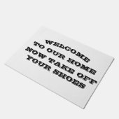 *ようこそ、靴を脱いでください*ドアマッおもしろいト ドアマット (アングル)
