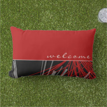 ようこそ |黒と白の抽象芸術リボン