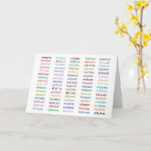 ようこそ:80言語のカスタムカード/白 カード (黄色い花)