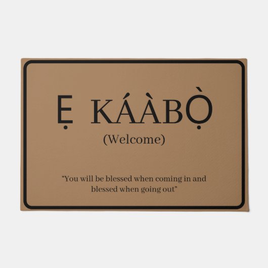 ようこそ | Ekaabo Yorubaドアマット ドアマット (正面)