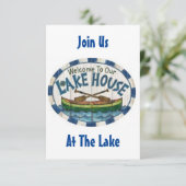 ようこそ"TOUR LAKE HOUSE"引っ越し祝いパーティー招待状 招待状 (スタンド正面)