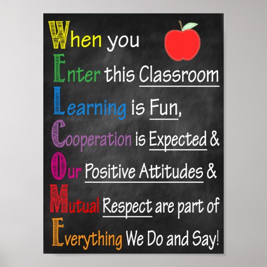 ようこそAcronym Printable Poster ポスター (正面)