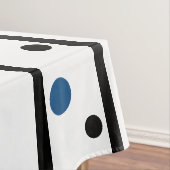 ようこそAzure Blue Silver Black水玉模様 テーブルクロス (インサイチュ)