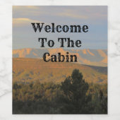 ようこそCabin Arizona Landscape Photo Mountains ワインラベル (シングルラベル)