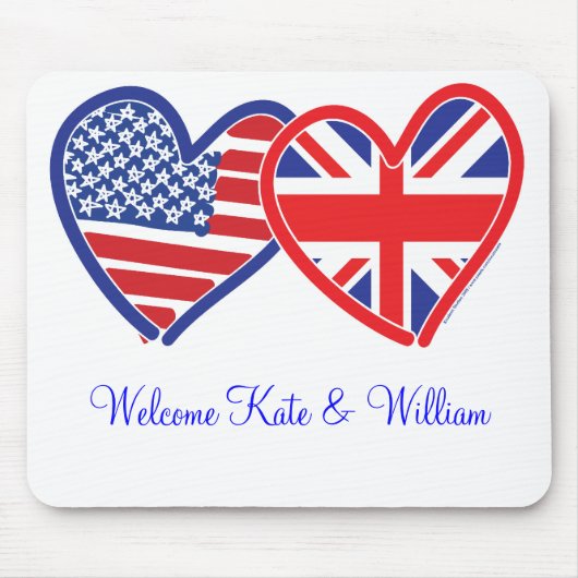 ようこそKate & William/王室の結婚の マウスパッド (正面)
