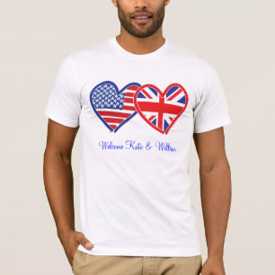 ようこそKate & William/王室の結婚の Tシャツ