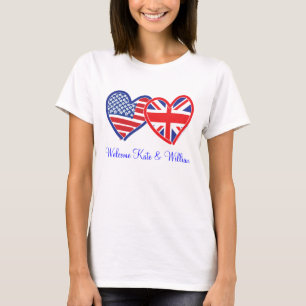 ようこそKate & William/王室の結婚の Tシャツ