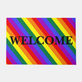 ようこそLGBTの色の書式 ドアマット