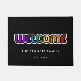 ようこそLGBTレインボーフラッグファミリー ドアマット