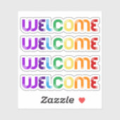 ようこそLGBTレインボー国旗 シール (シート)