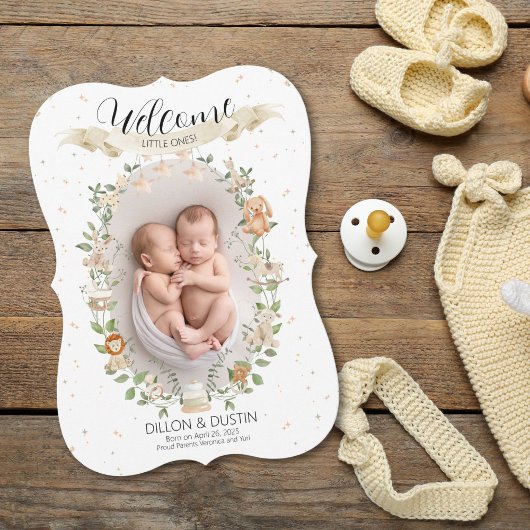 ようこそLittle One Birth Announcement Card