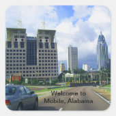 ようこそMobile, Alabama スクエアシール (正面)