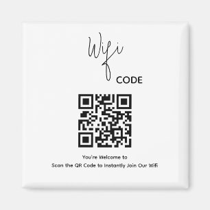 ようこそQRコードスキャンでWiFiに接続 マグネット