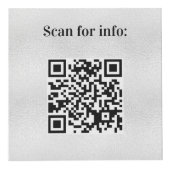 ようこそQRコード情報ホテルレストランテーブルシルバー フォトキューブ (正面)