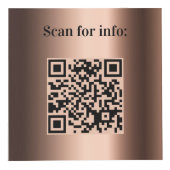 ようこそQRコード情報ホテルレストランテーブルブロンズ フォトキューブ (正面)