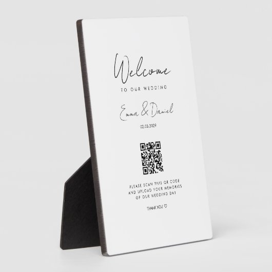ようこそQRコード結婚のギャラリー フォトプラーク (側面)