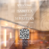 ようこそQRコード結婚の鏡デカールカスタムビニル ウィンドウサイン (シート2)