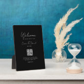 ようこそQRコード結婚の黒いギャラリー フォトプラーク (側面)