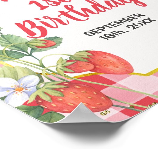 ようこそSIgnベリースイートストロベリー1st誕生日 ポスター (角)