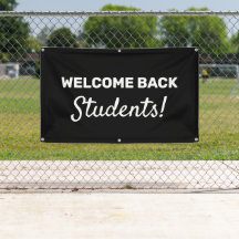 ようこそWelcome Back Studentsカスタマイズ可能な屋外バナー