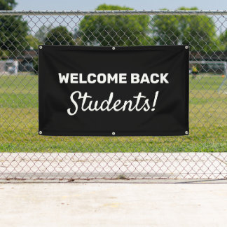 ようこそWelcome Back Studentsカスタマイズ可能な屋外バナー 横断幕