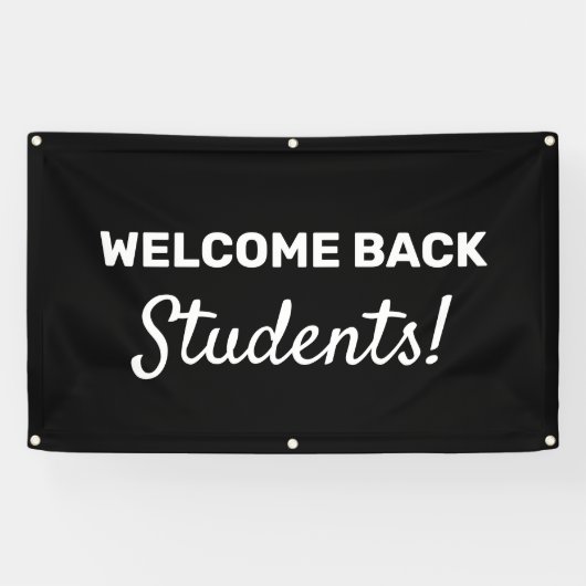 ようこそWelcome Back Studentsカスタマイズ可能な屋外バナー 横断幕 (横)