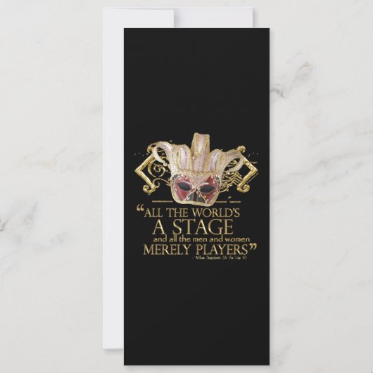 ように引用文(金ゴールド版)を上演するのを好むそれが 招待状 (裏面)