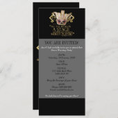 ように引用文(金ゴールド版)を上演するのを好むそれが 招待状 (正面/裏面)