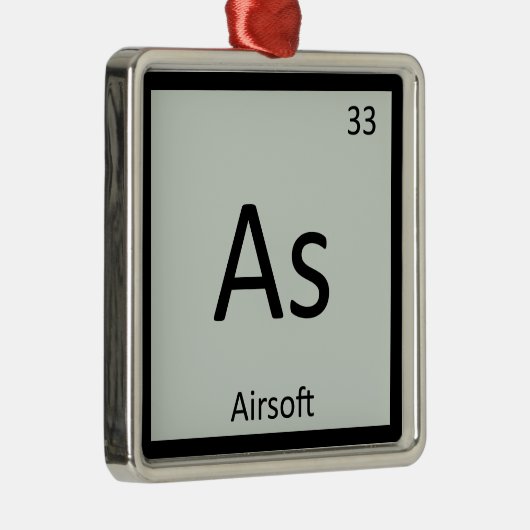 ように- Airsoftは化学周期表を遊ばします メタルオーナメント (右)