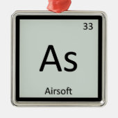 ように- Airsoftは化学周期表を遊ばします メタルオーナメント (正面)