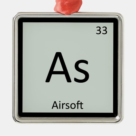 ように- Airsoftは化学周期表を遊ばします メタルオーナメント (正面)