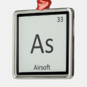 ように- Airsoftは化学周期表を遊ばします メタルオーナメント (左)