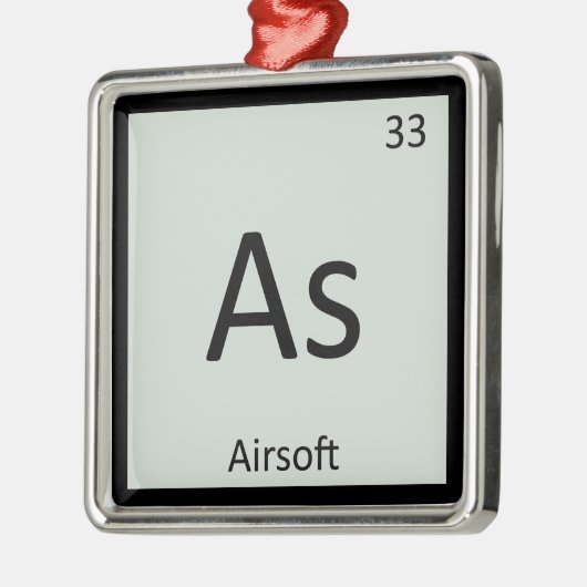ように- Airsoftは化学周期表を遊ばします メタルオーナメント (左)