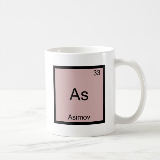 ように- Asimovおもしろいな化学要素の記号のティー コーヒーマグカップ (右)